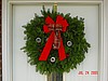 Balsam Christmas wreath(24" w/plaid bow)